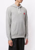 Grey & Red Heart Patch Hoodie