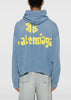 Blue Ripped Pocket Hoodie