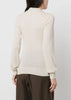 Cream Fitted Seamless Cardigan