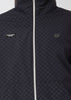 Black Monogram embossed 2.5L Stretch Nylon Full Zip-up Jacket