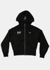 Black Jacquard Full-zip Hoodie Jacket
