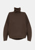 Brown High Neck Sweatshirt