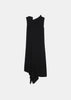 Black Asymmetric Sleeveless Dress