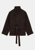 Brown Short Bathrobe Duffle Coat