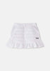 White Amossa x Nylon Mechanical Stretch Taffeta Skirt