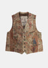 Floral Single Breasted Digital Print Vest