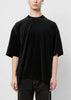 Black Skull-Print Velour T-Shirt