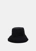 Black Draped Bucket Hat