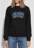 Black Distressed Logo Sweatshirt