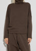 Brown High Neck Sweatshirt