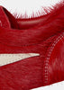Red Vintage Low-Top Pony Hair Sneakers