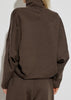 Brown High Neck Sweatshirt