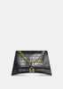 Black Medium Crush Chain Bag