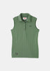 Khaki Ecopet Stretch Tuck Jacquard Sleeveless Polo Shirt