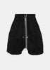 Black Drop-Crotch Bermuda Shorts