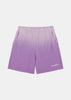 Dip Dye Purple Serif Logo Disco Shorts