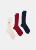 Ami De Coeur Intarsia-Knit Socks (Pack Of Three)