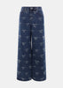 Blue Bow Print Jeans