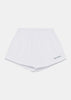 White Serif Logo Disco Short