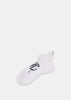 White 3D Ankle Socks