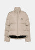 Beige C-Shape Puffer Jacket