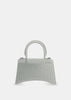 Grey Hourglass XS Top Handle Bag