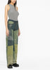 Green Petrichor Panelled Jeans