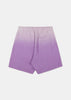 Dip Dye Purple Serif Logo Disco Shorts