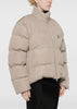 Beige C-Shape Puffer Jacket