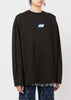 Black Logo-Print Cotton Sweater