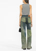 Green Petrichor Panelled Jeans