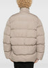 Beige C-Shape Puffer Jacket