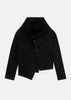 Black Cropped Asymmetric Jacket