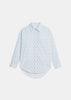 Blue Heart-Print Long-Sleeve Shirt