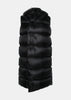 Black Padded Sleeveless Coat