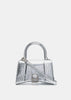 Silver Hourglass XS Top Handle Bag
