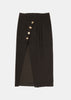 Black Crepe Midi Skirt