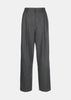 Grey Double Pleated Tailored Trousers