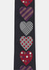 Black Heart Pattern Tie