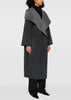 Dark Grey Two-Tone Signature Wool Coat