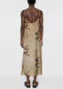 Tan Anaya Dragon-print Slip Dress