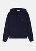 Navy White SRC Cashmere Zip Hoodie