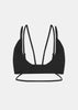 Black Ribbed Jersey Bra