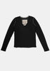 Black V-Neck Pull Over Sweater