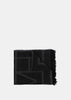 Black Monogram Wool Cashmere Scarf