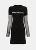 Black Mesh Sleeve Dress