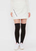 White Dobby Karze Soft Tumbler Stretch Skirt