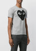 Grey & Black Heart Printed T-shirt