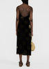 Black/Tan Polka-Dot Sleeveless Dress