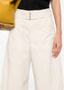 White Belted Trousers
